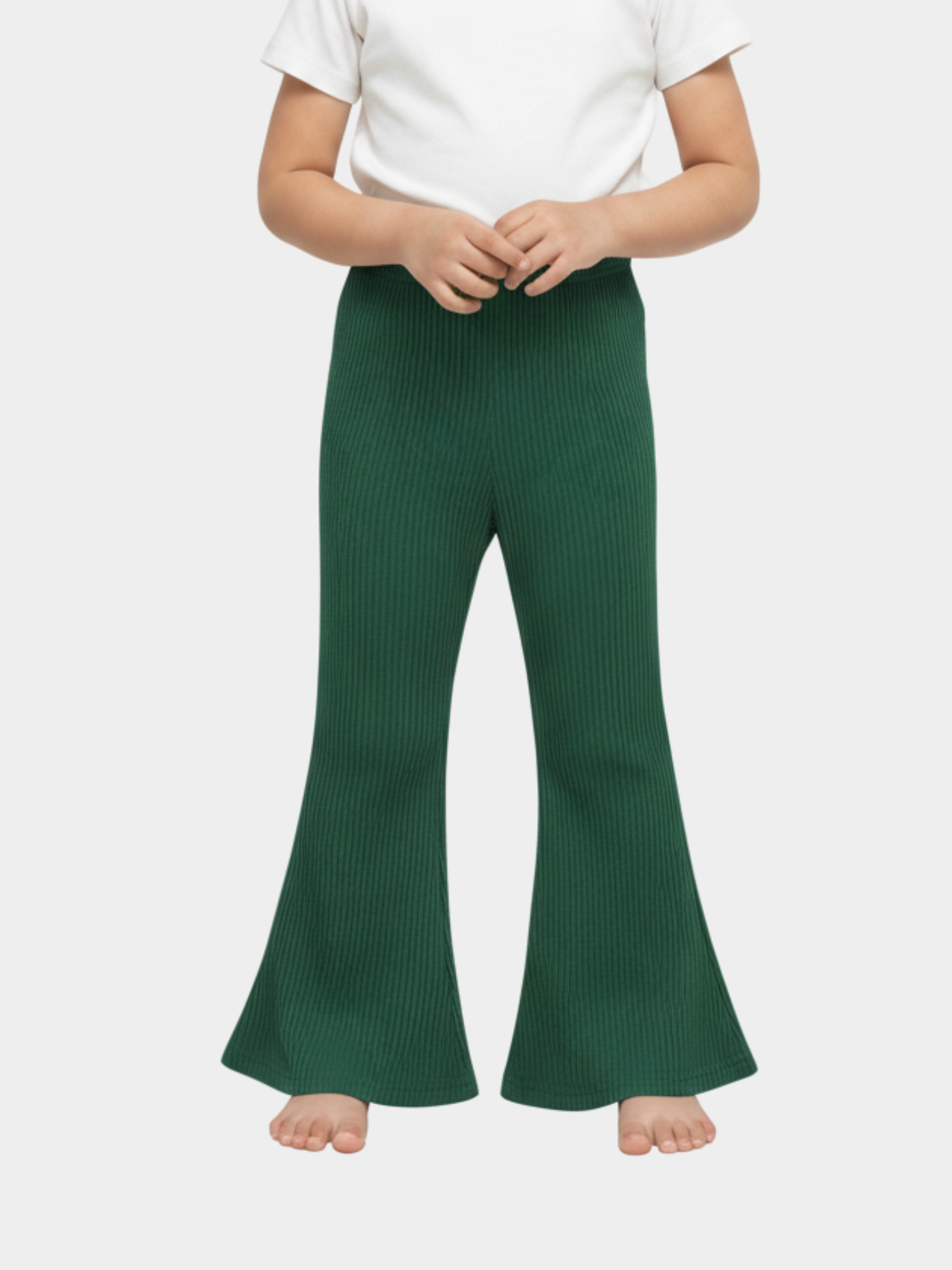 Kids Bottle Green Flared Pant (3yrs-12yrs)