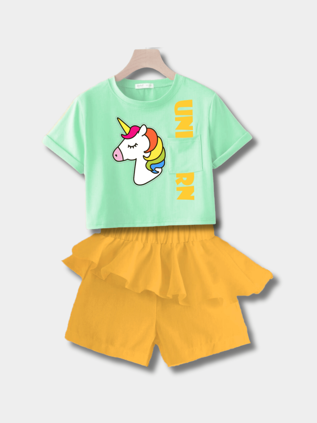 2 Piece Stylish Unicorn Set For Girl (6mths - 6yrs)