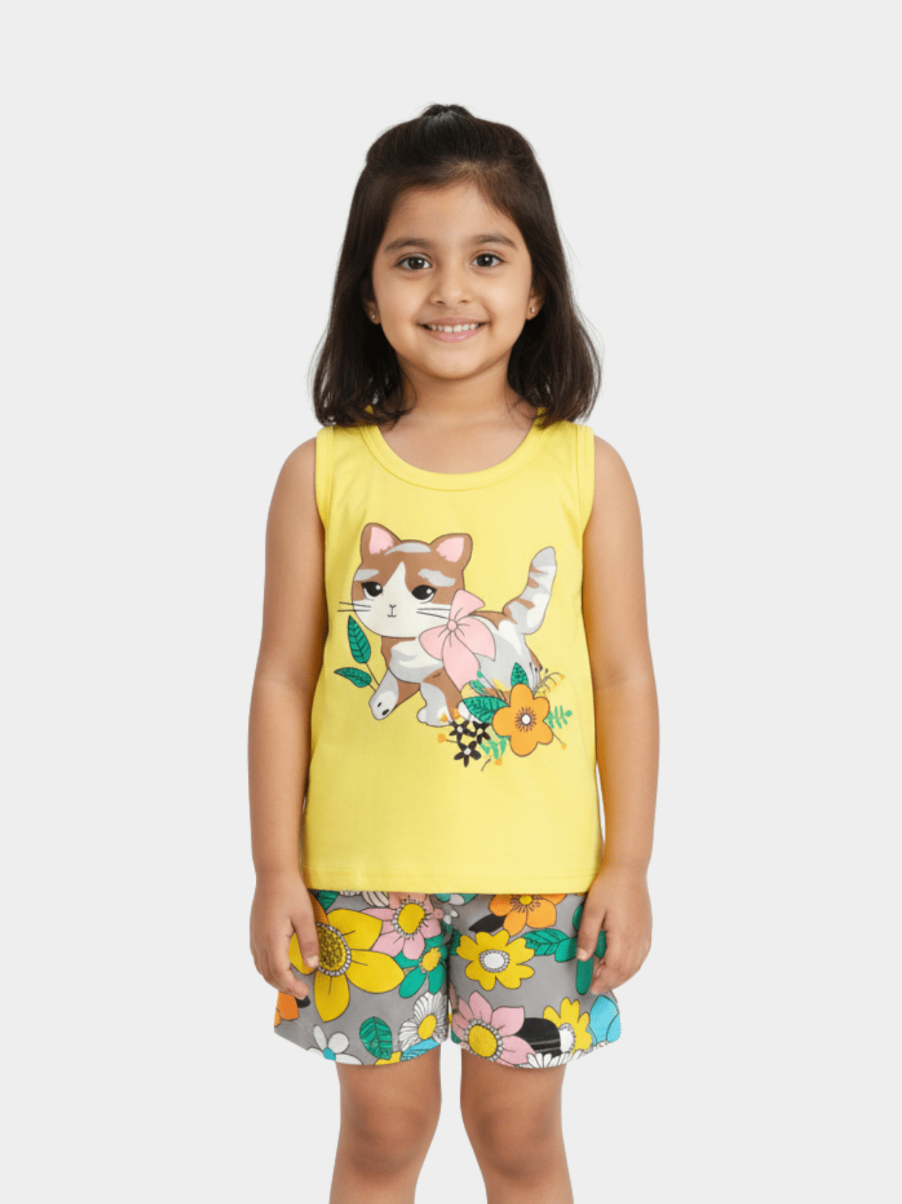 2pcs Cat T-shirt Set For Kid Girl (6mths - 6yrs)