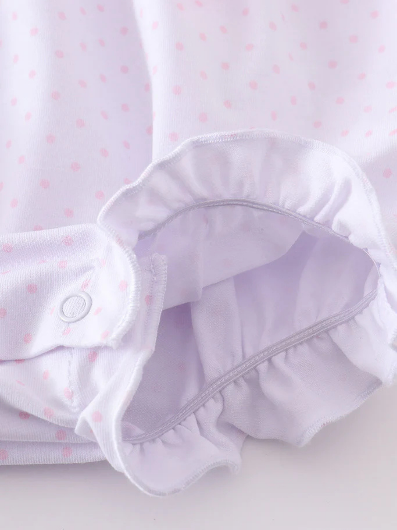 Baby Polka Dot Bunny Smocked Bubble Romper