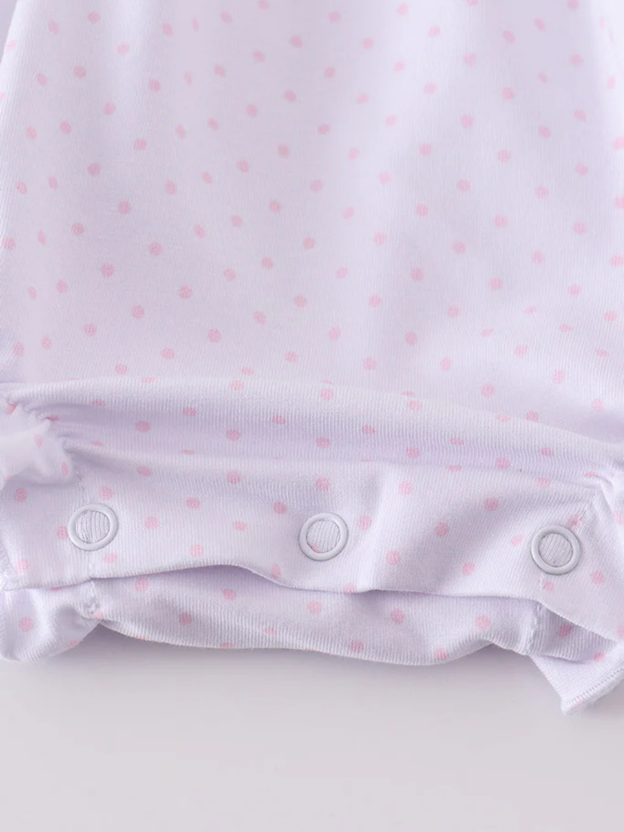 Baby Polka Dot Bunny Smocked Bubble Romper