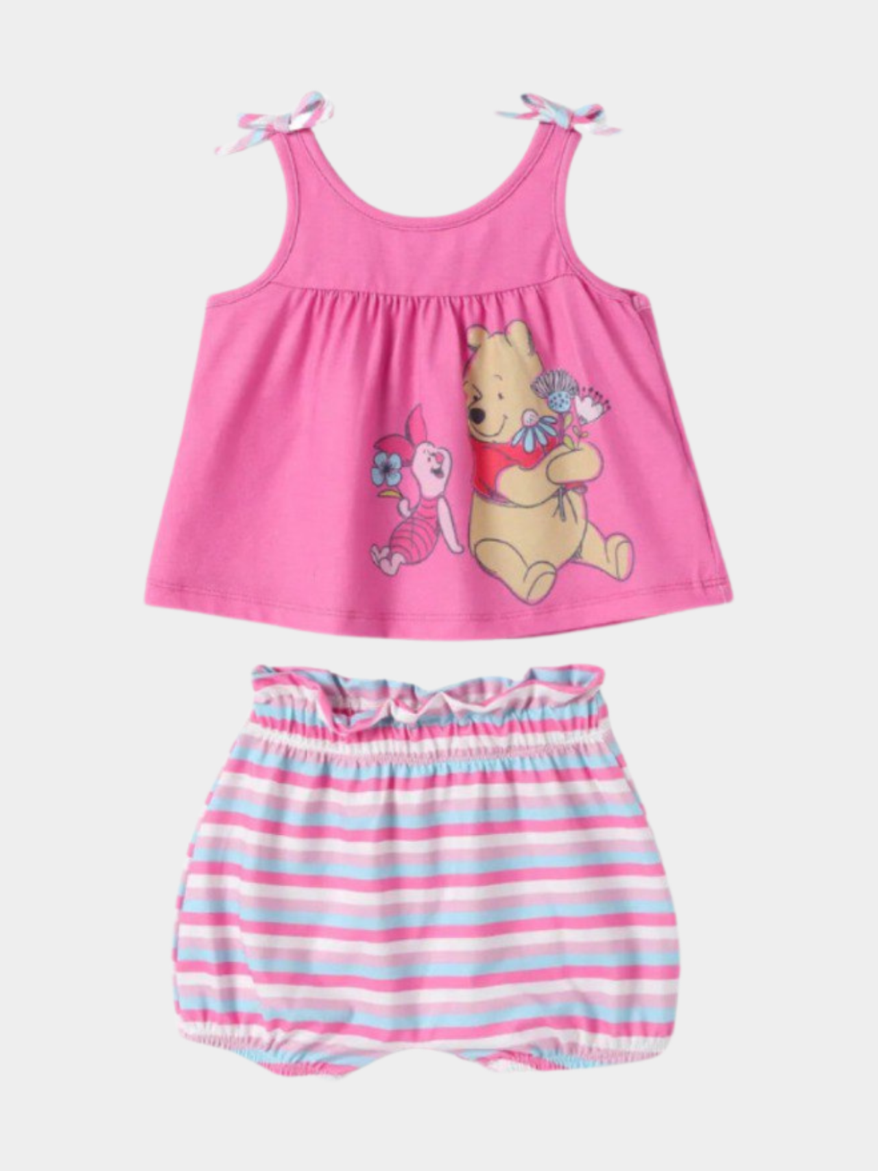 Baby Winnie the Pooh & Piglet Tank and Striped Set