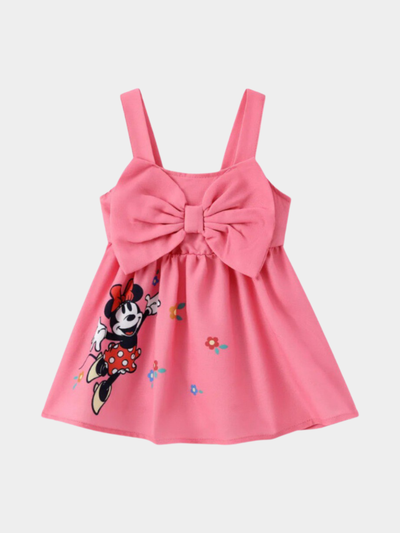 Baby Minnie Mouse Pink Bow Accent Sundress