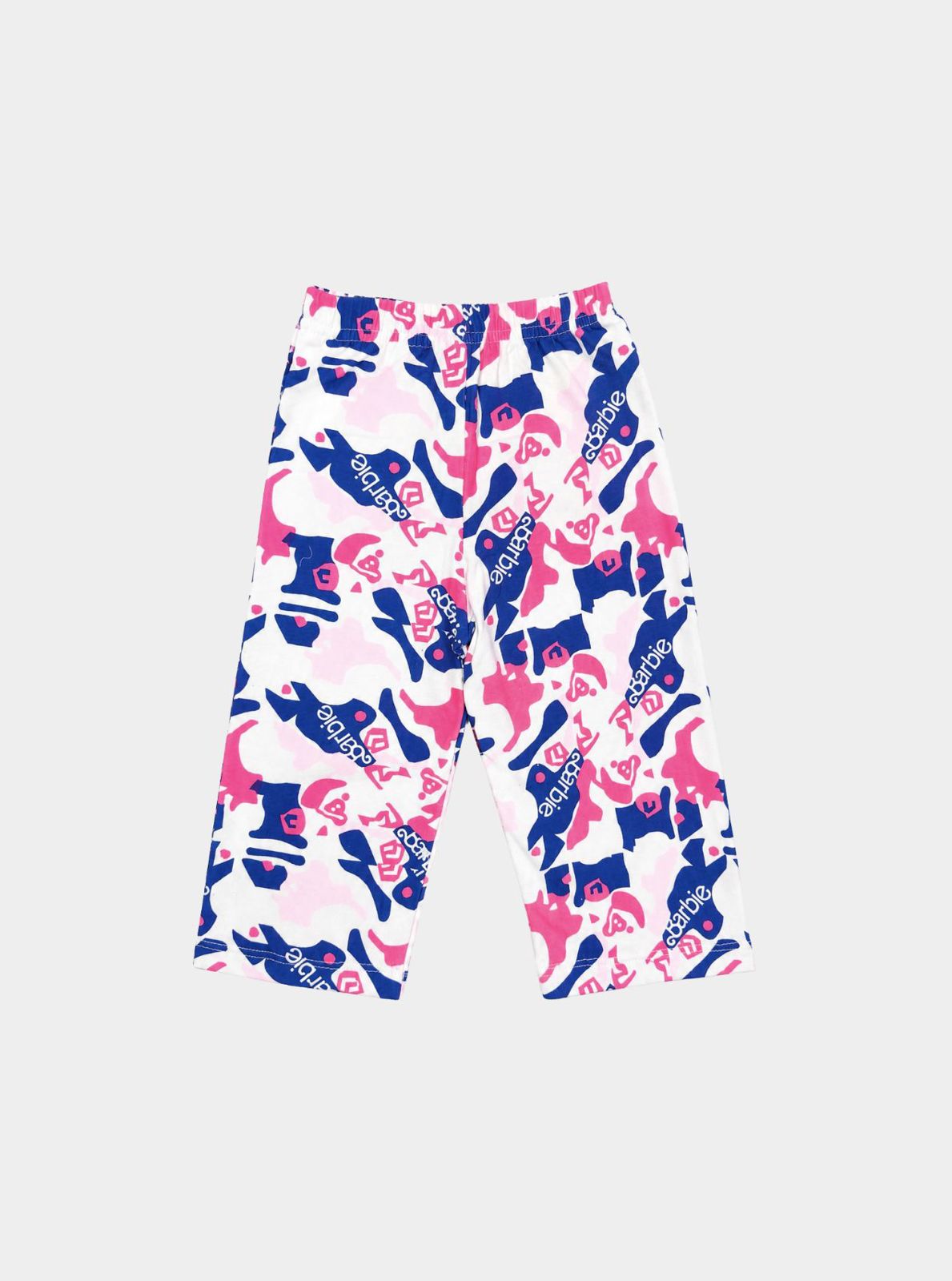 Baby Girl's Pink and Blue Patterned Barbie Lounge Pants