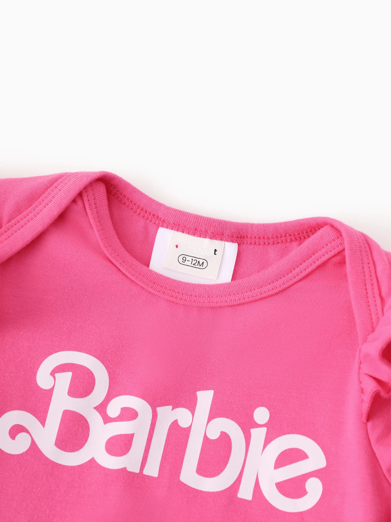 Baby Girls' Barbie Hot Pink Flutter Sleeve Bodysuit & Print Pants Set