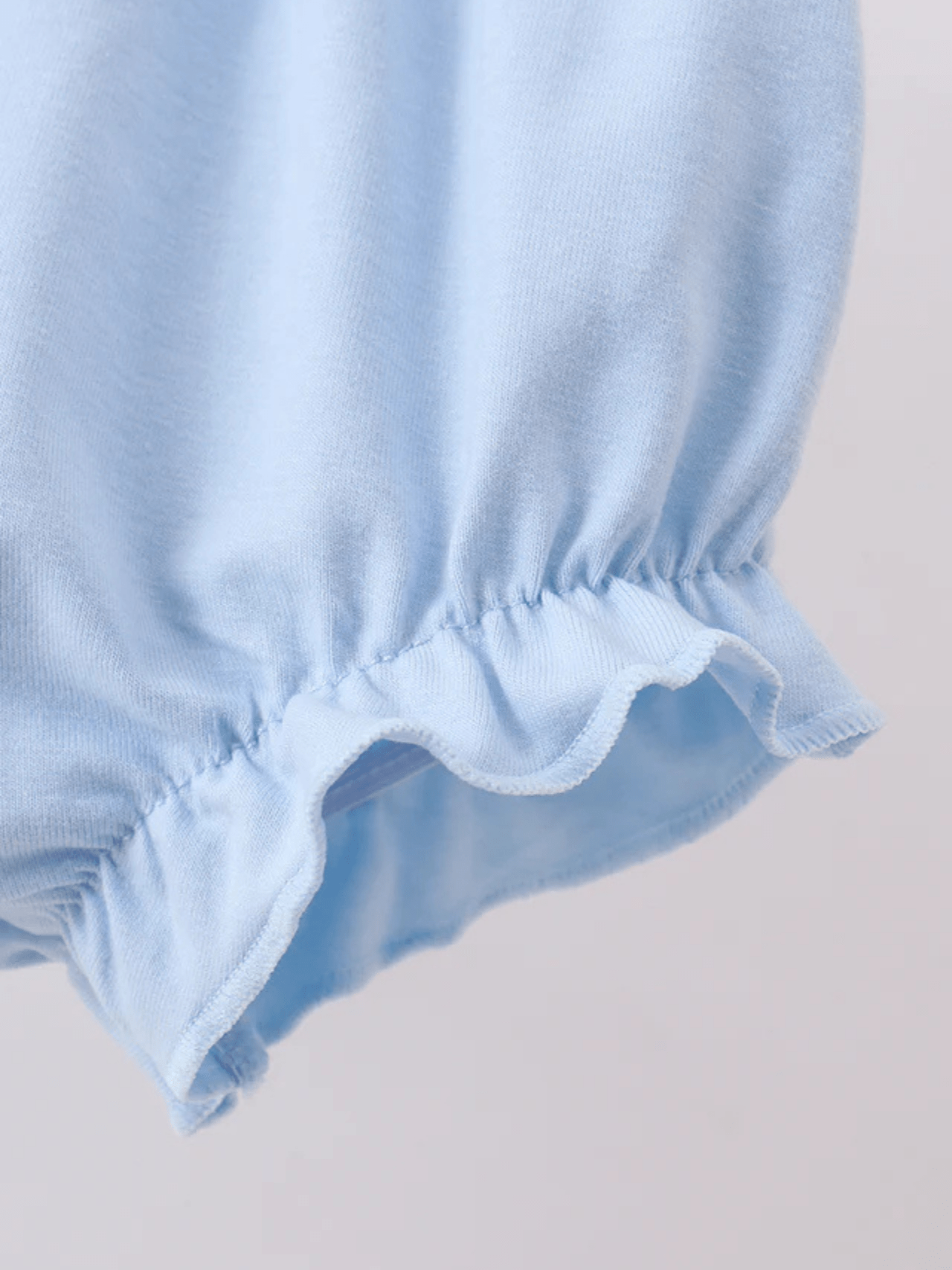 Baby Girls’ Blue Gingham and Rose Print Ruffle Bloomer Set