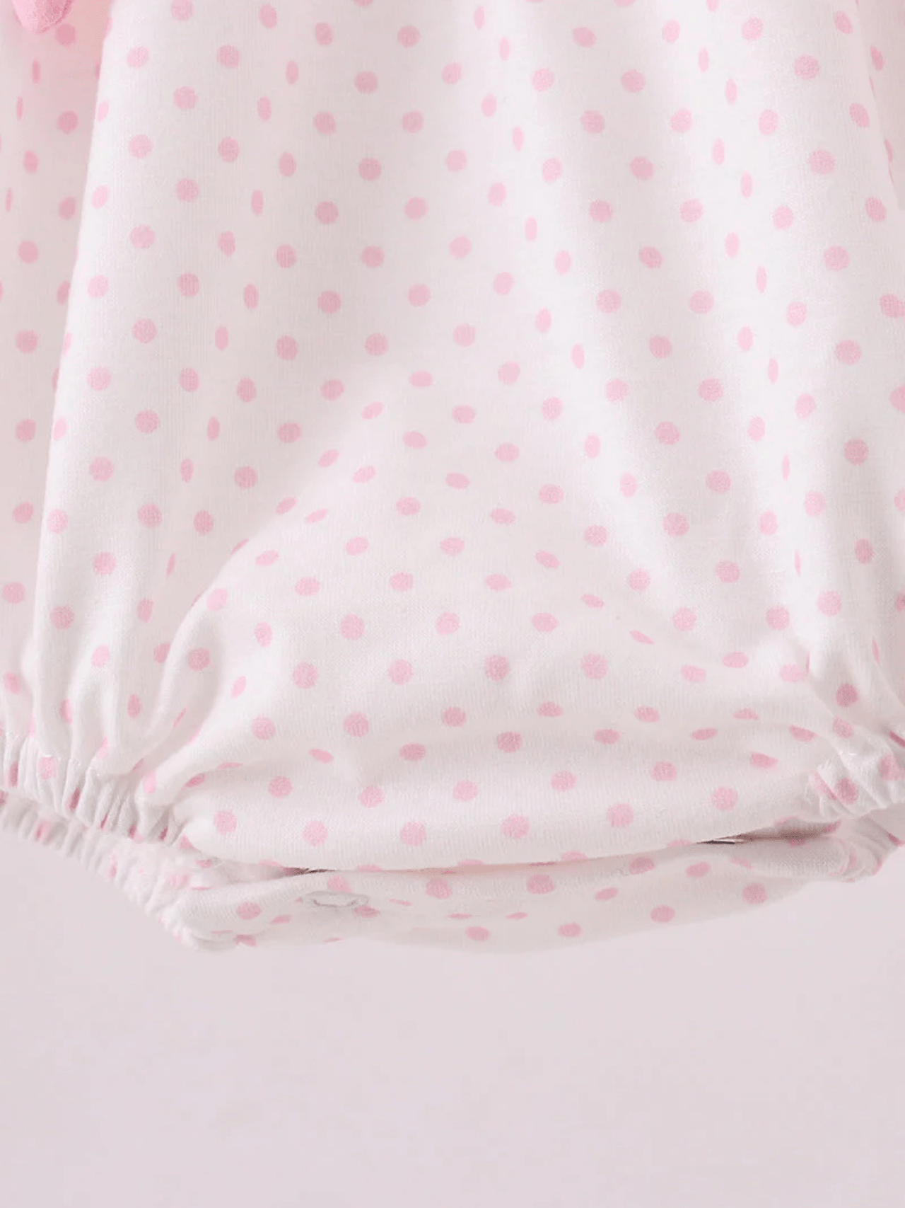 Baby Girls' Pink Polka Dot Llama Smocked Bubble Romper