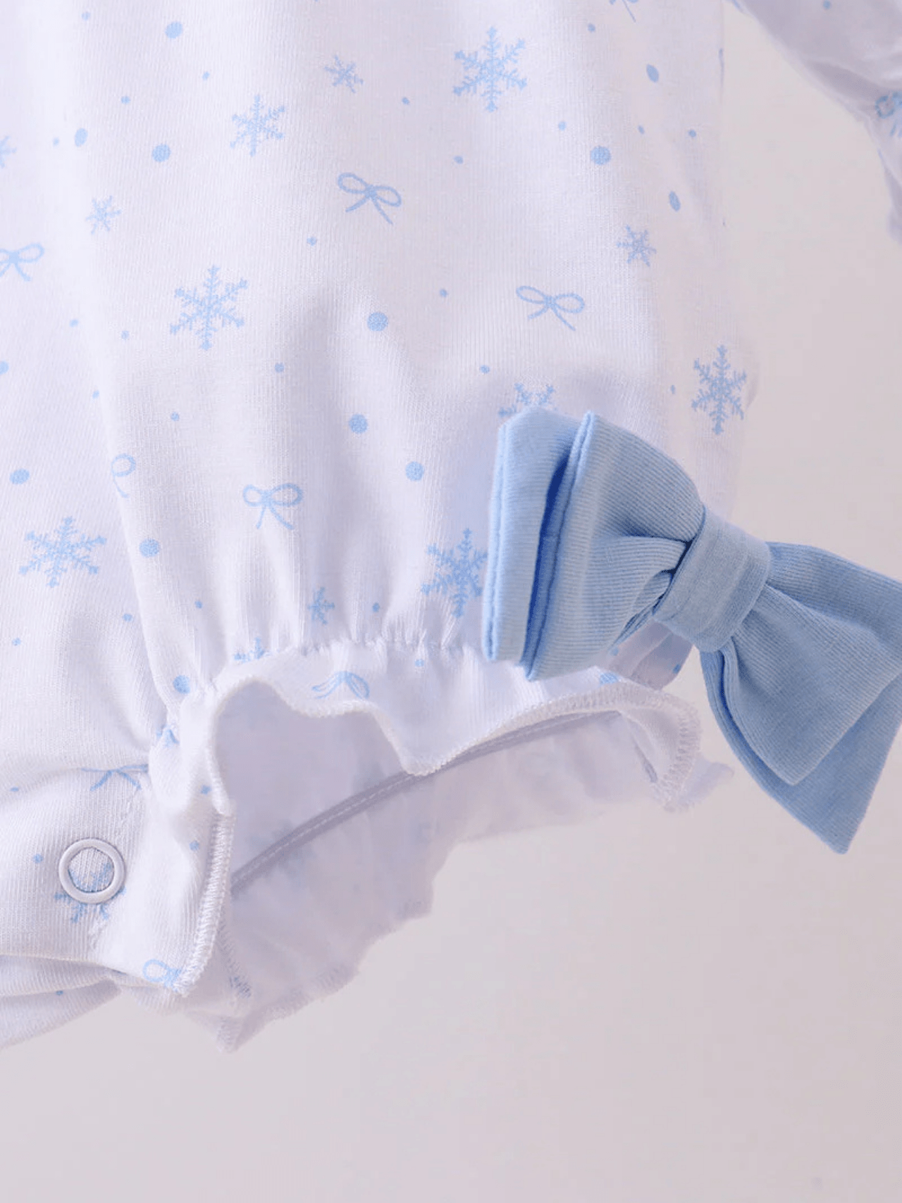 Baby Girls' Snowflake Embroidered Bib Romper