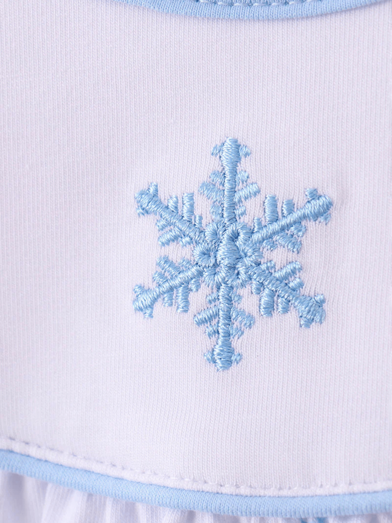 Baby Girls' Snowflake Embroidered Bib Romper