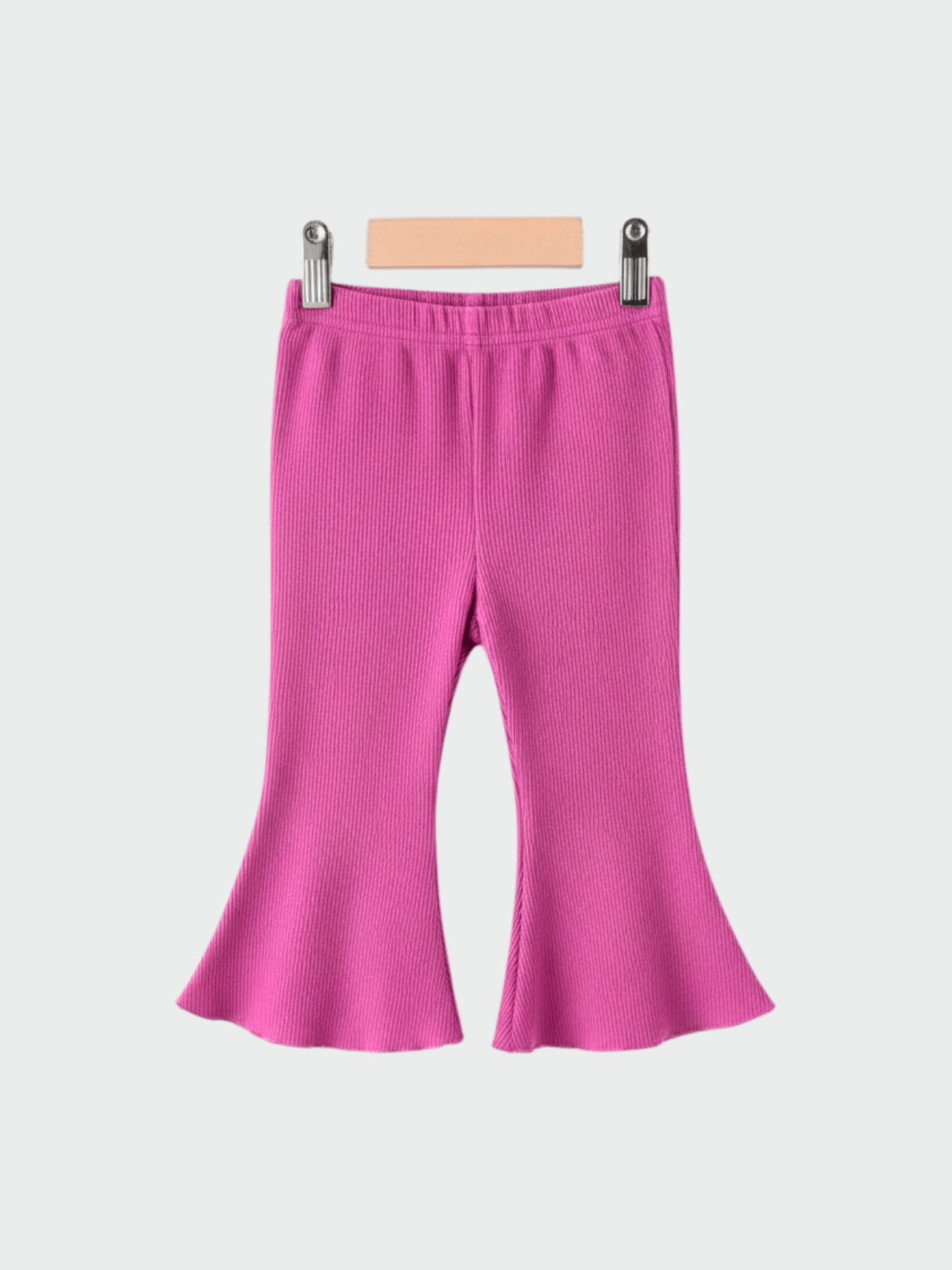 Baby/Toddler Hot Pink Ribbed Flare Pants