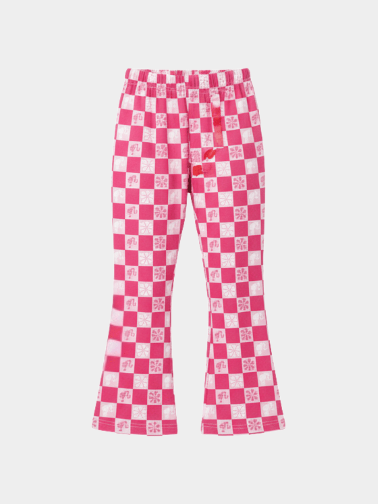 Barbie Checkered Snowflake Print Girls' Flare Sweatpants