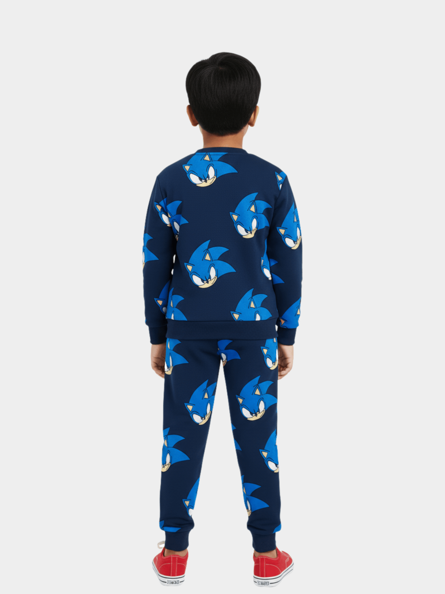 Boys' Sonic The Hedgehog All - Over Print Sweatshirt & Joggers Winter Set