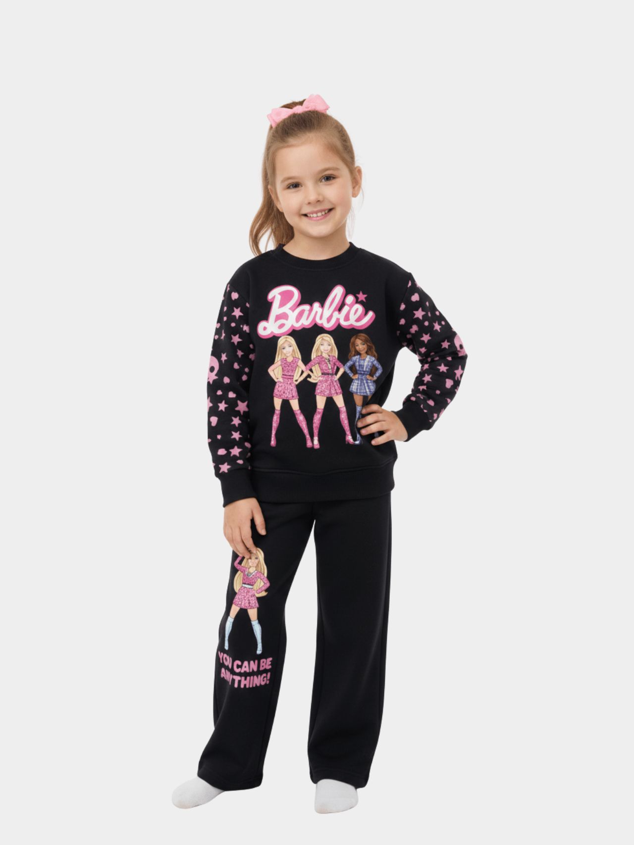 Girls' Barbie Sweatshirt & Trousers Set