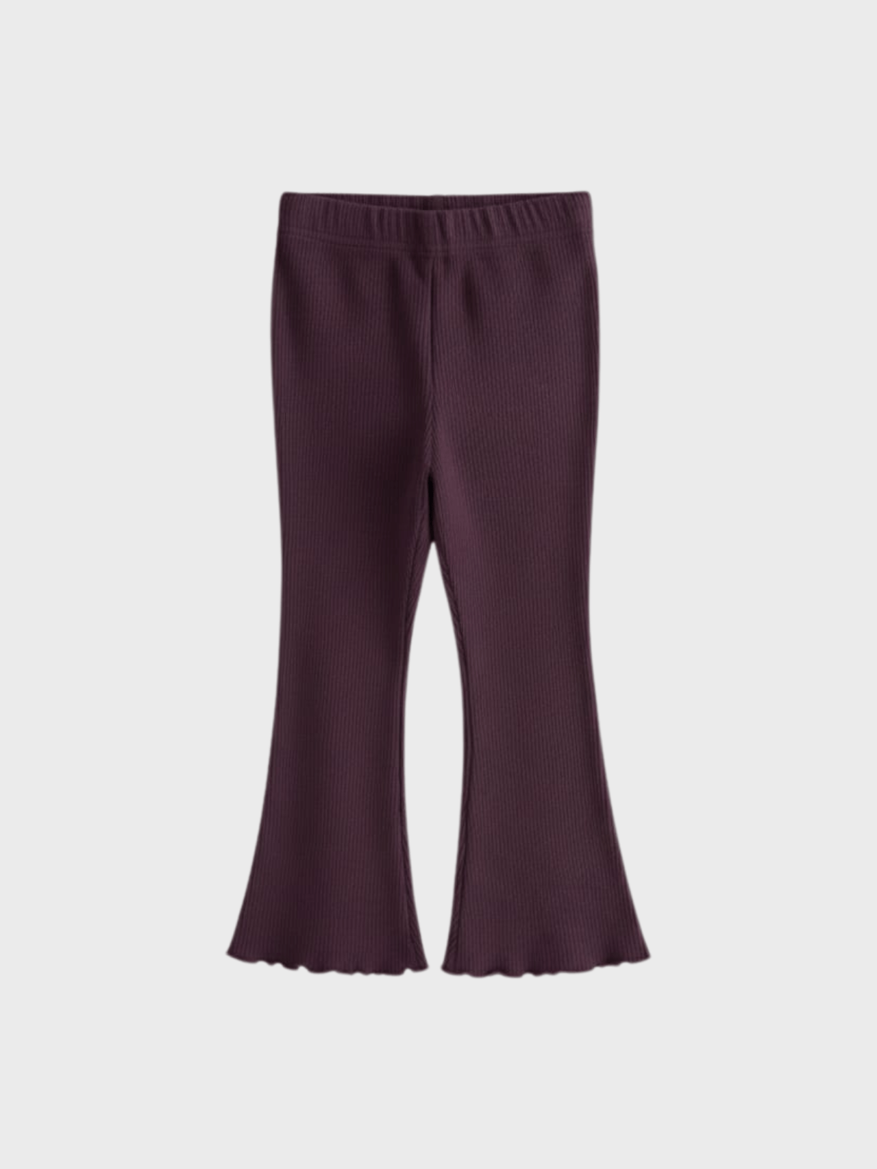 Girls Deep Plum High - Waist Flare Pants