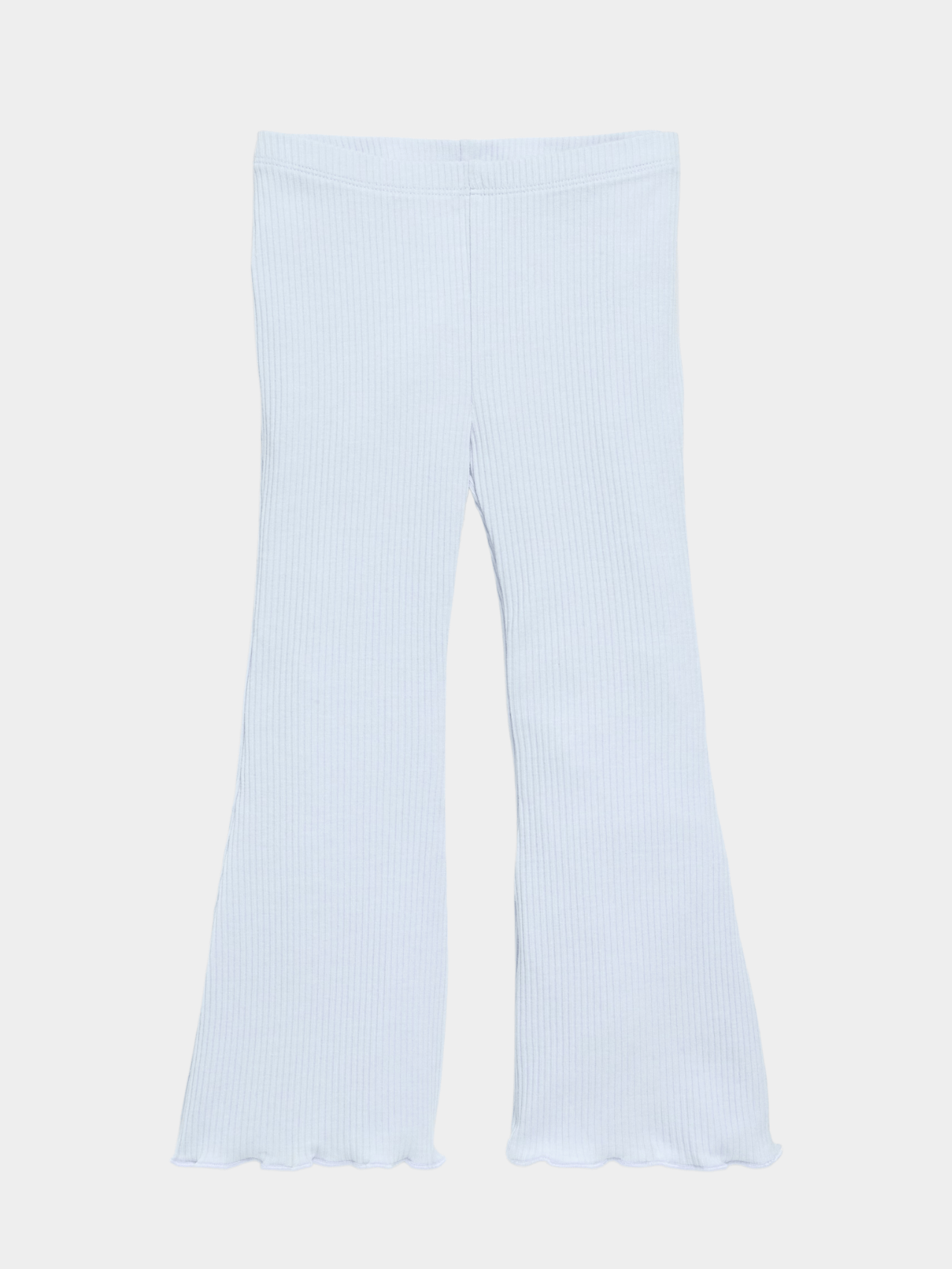 Girls Light Blue Ribbed Flare Leggings (3yrs - 12yrs)