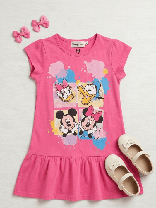 Girls' Mickey & Friends Graphic Drop - Waist Dress