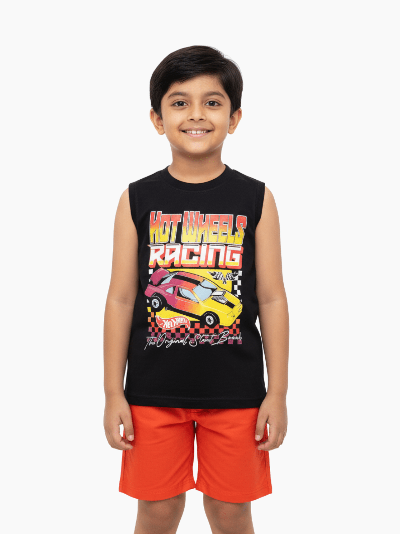 Kids 2pcs Car Printed T-shirt & Shorts Set