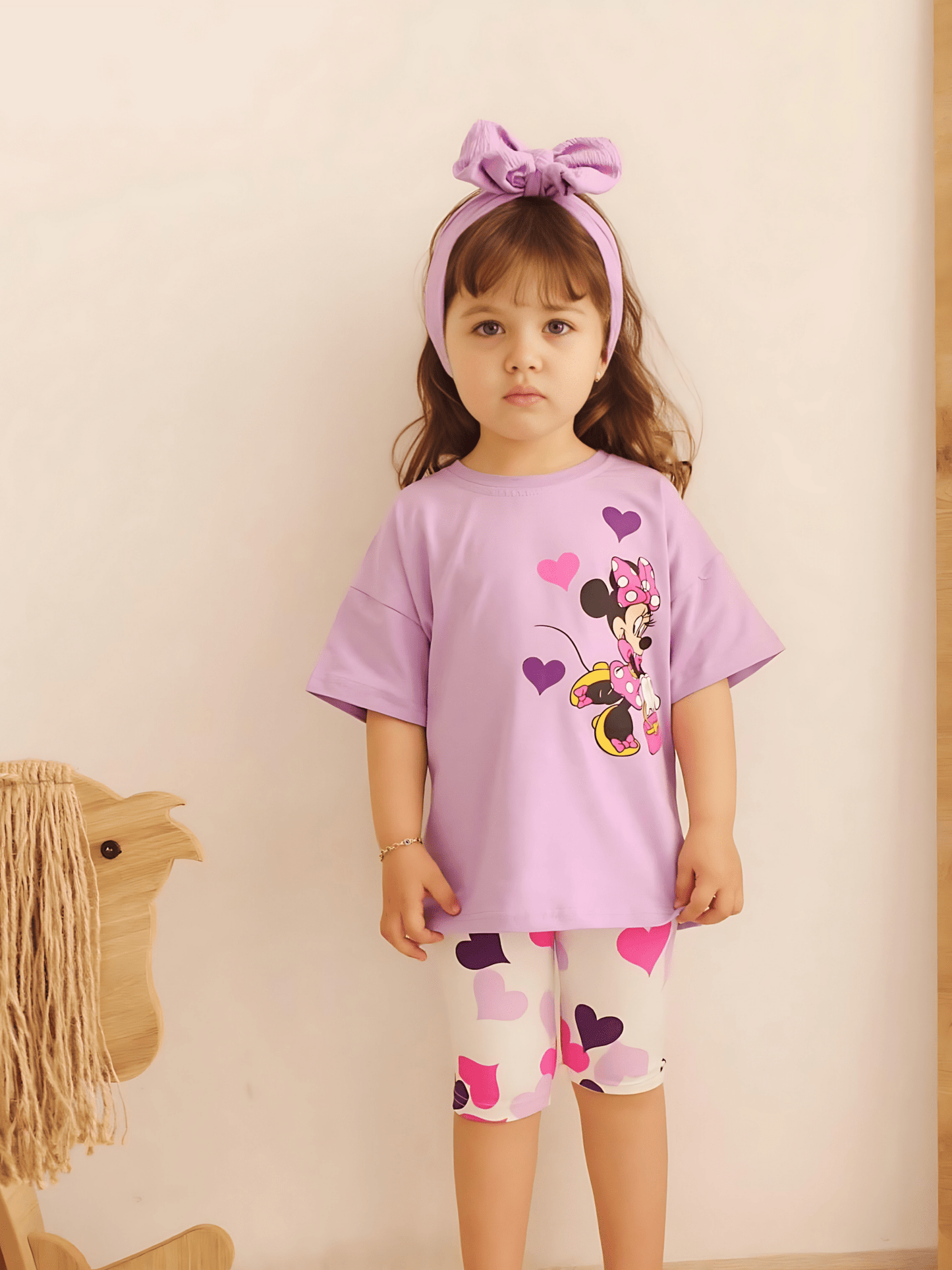 Kids Drop Shoulder Cartoon Printed Set