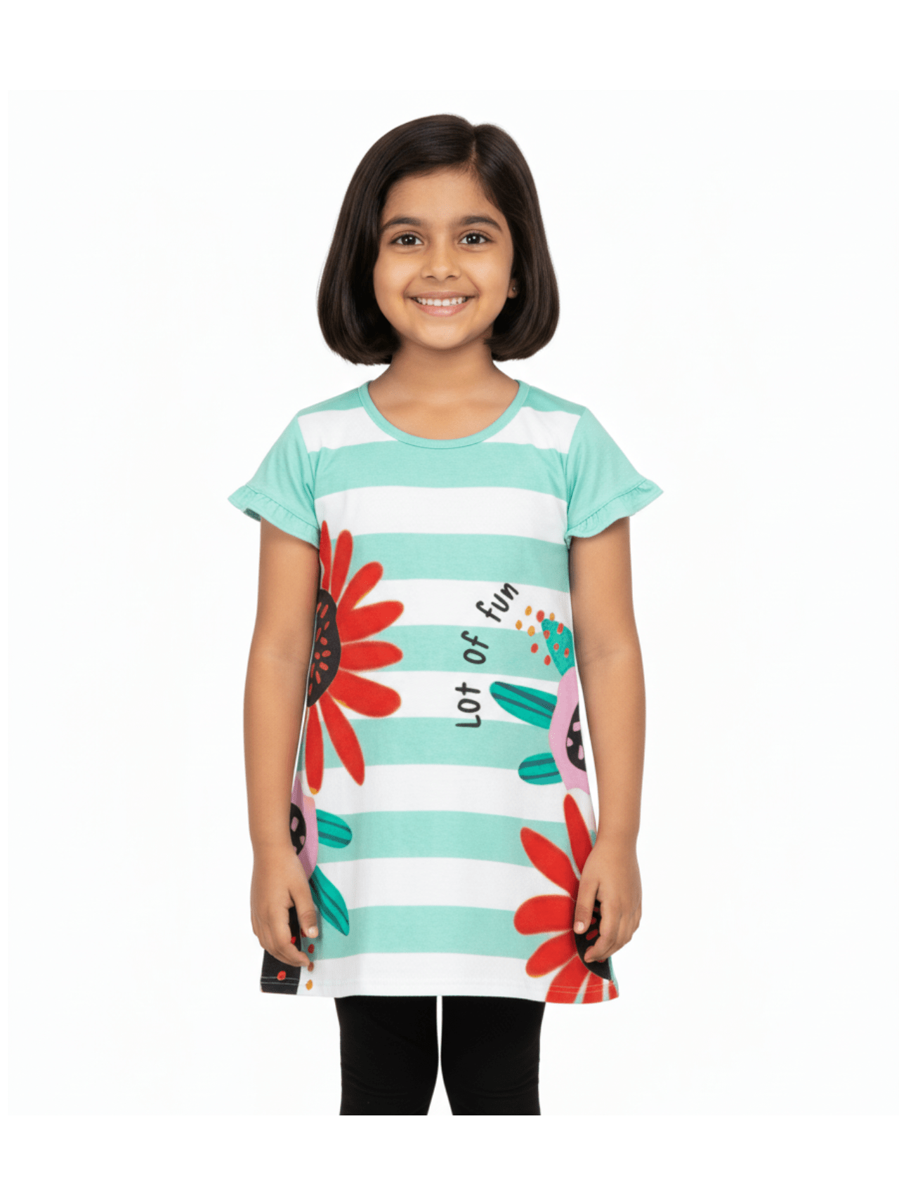 Kids Girls Flower Printed Dresses