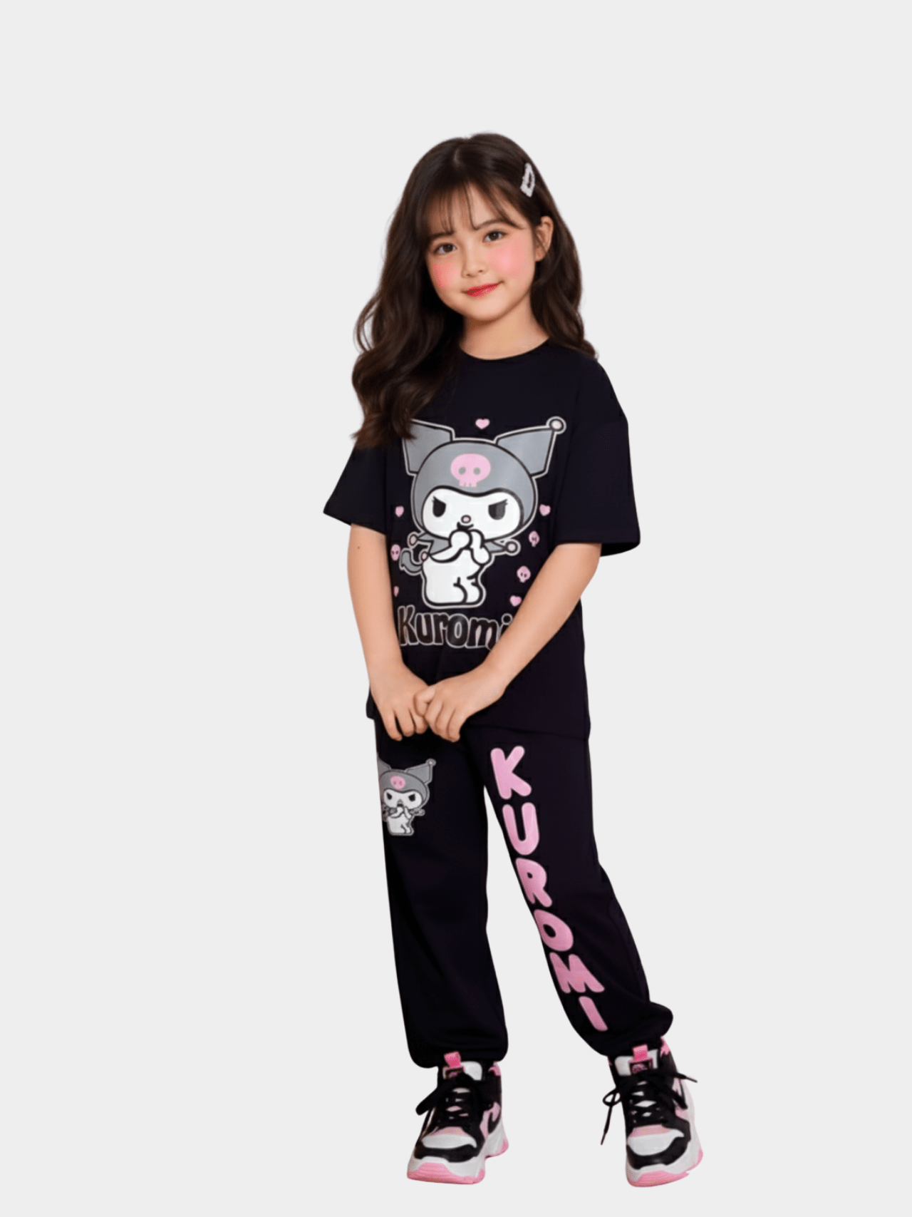 Kids Girls Kuromi T-shirt & Long Pants Set