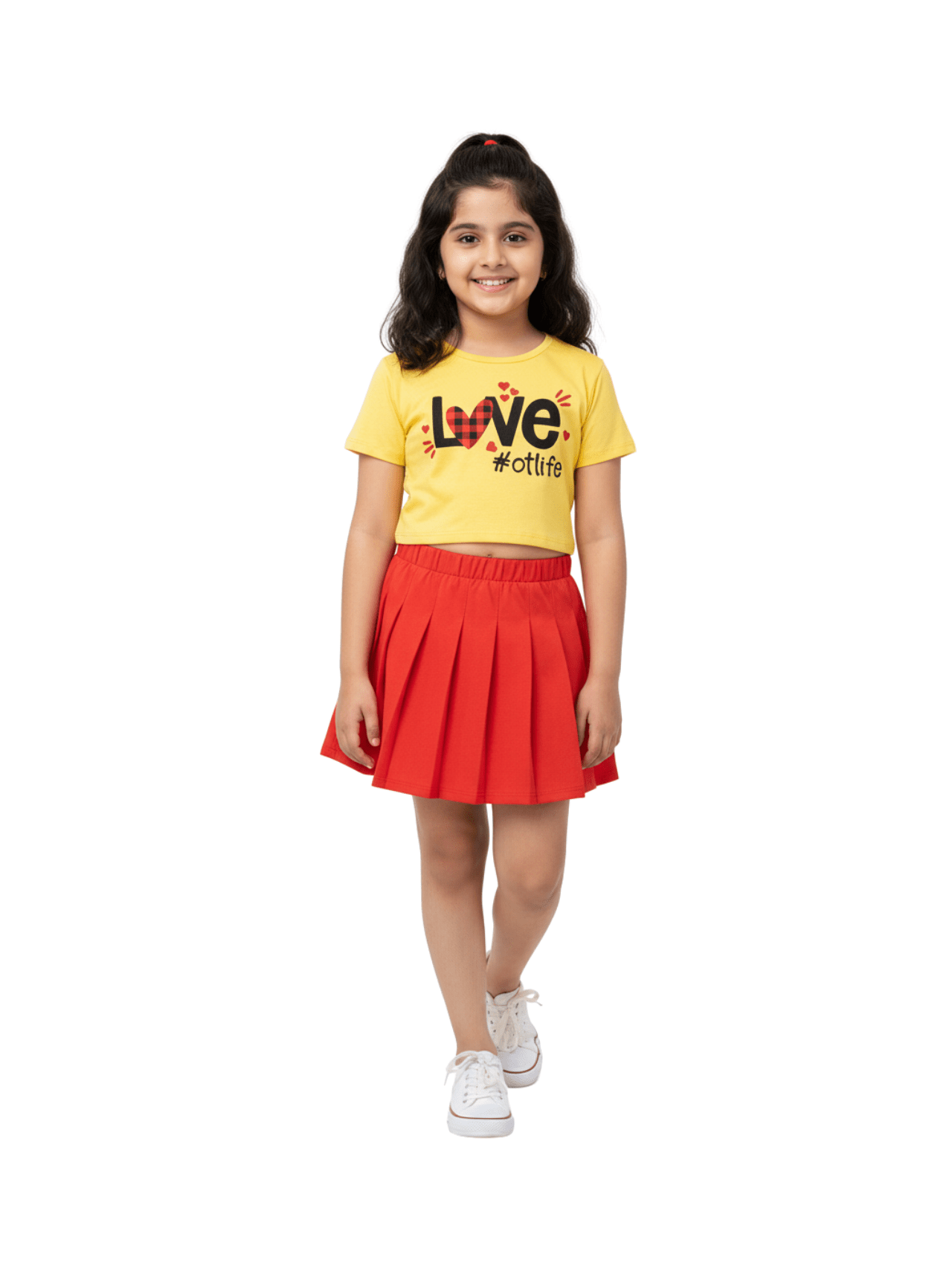 Kids Girls Stylish Skirt Set