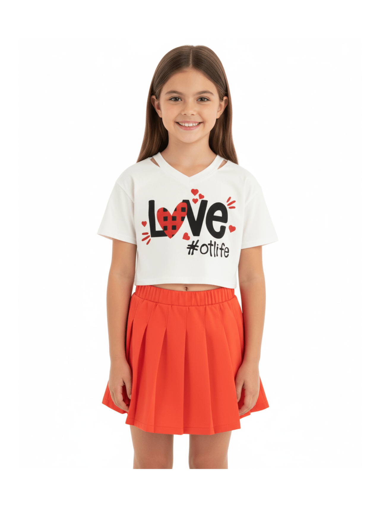 Kids Girls Stylish Skirt Set