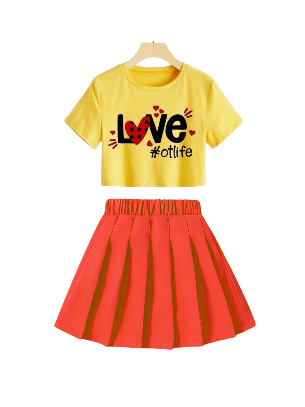 Kids Girls Stylish Skirt Set