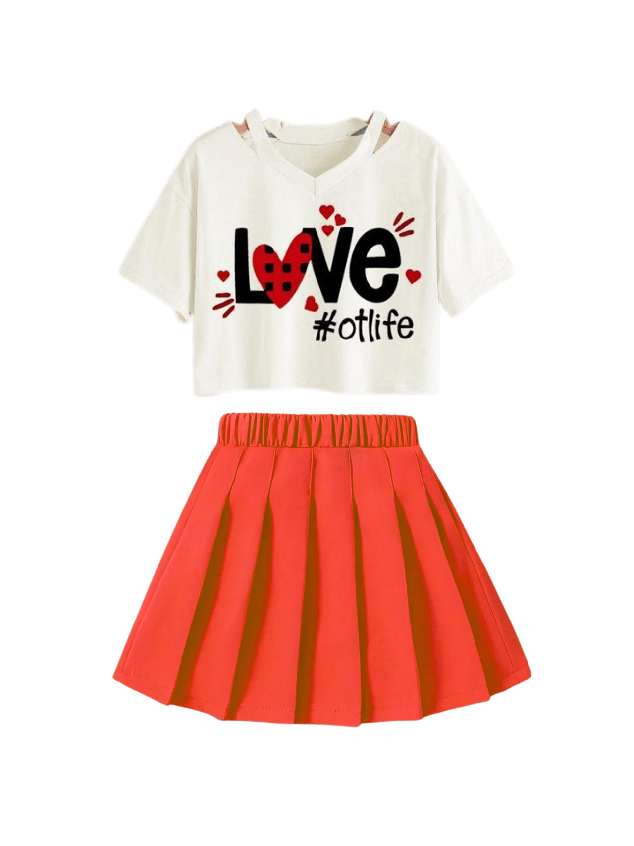 Kids Girls Stylish Skirt Set