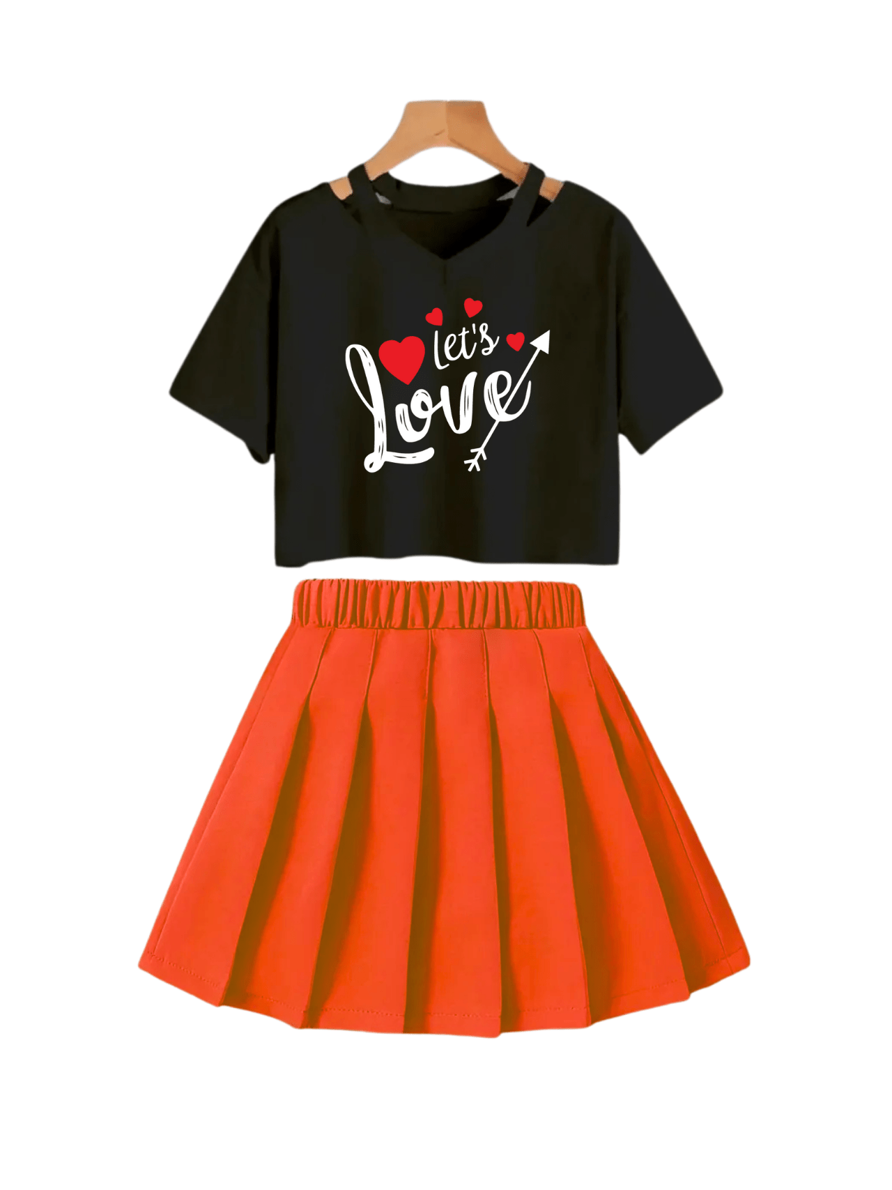 Kids Girls Stylish Skirt Set