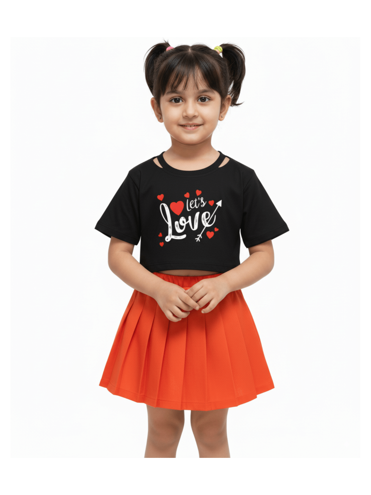 Kids Girls Stylish Skirt Set