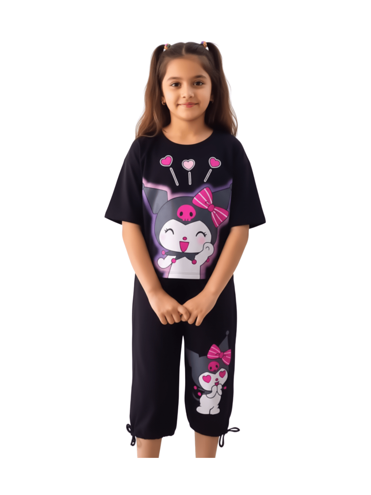Kids Kuromi Loly Love Stylish T-shirt Set (2yrs - 12yrs)