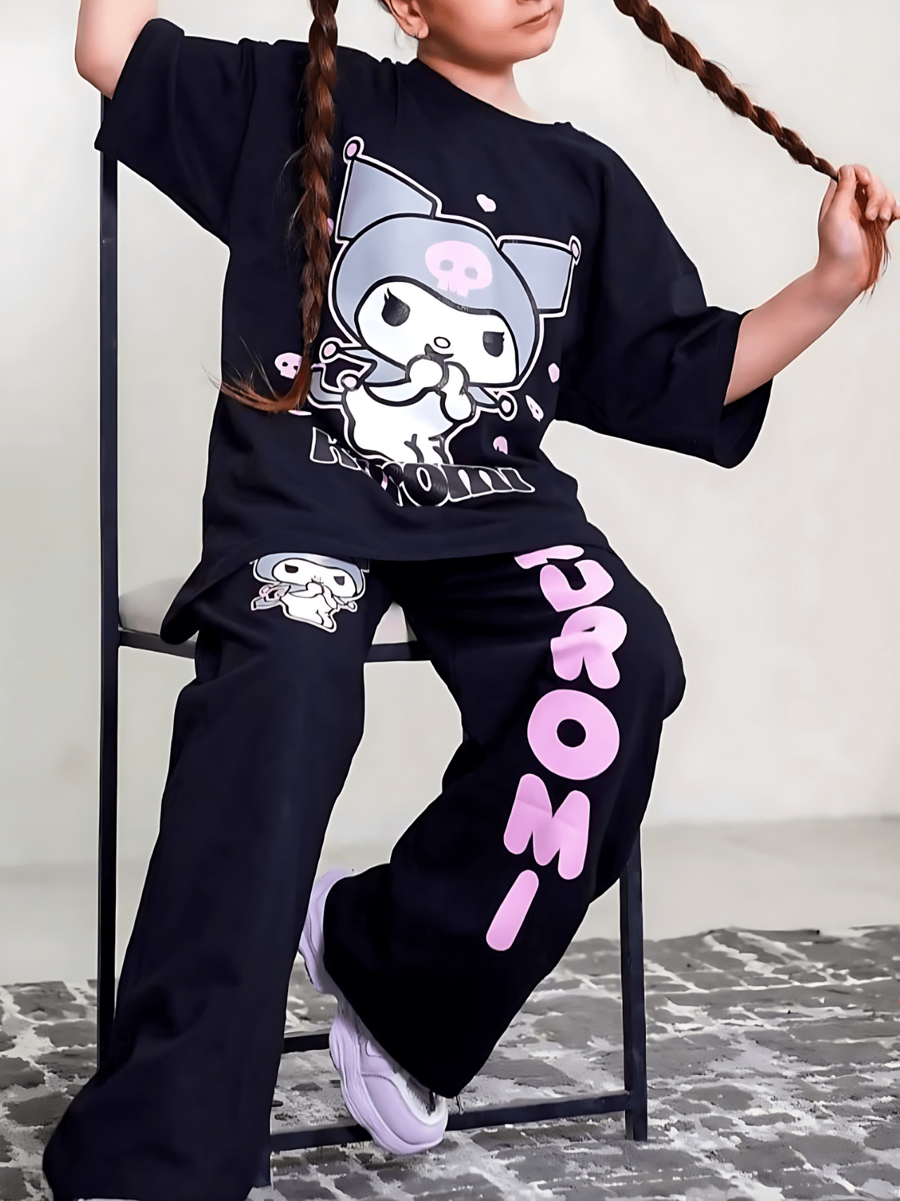 Kids Kuromi Stylish T-shirt Set (2yrs - 10yrs)