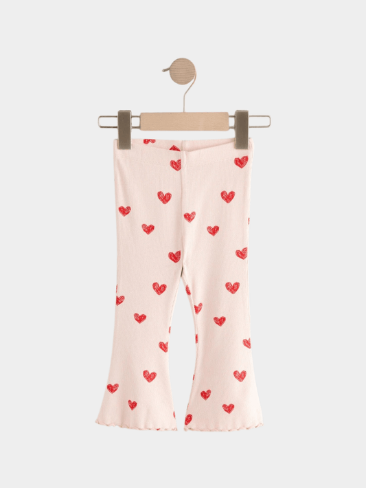 Kids Light Pink Love Printed Long Pant (3yrs - 12yrs)