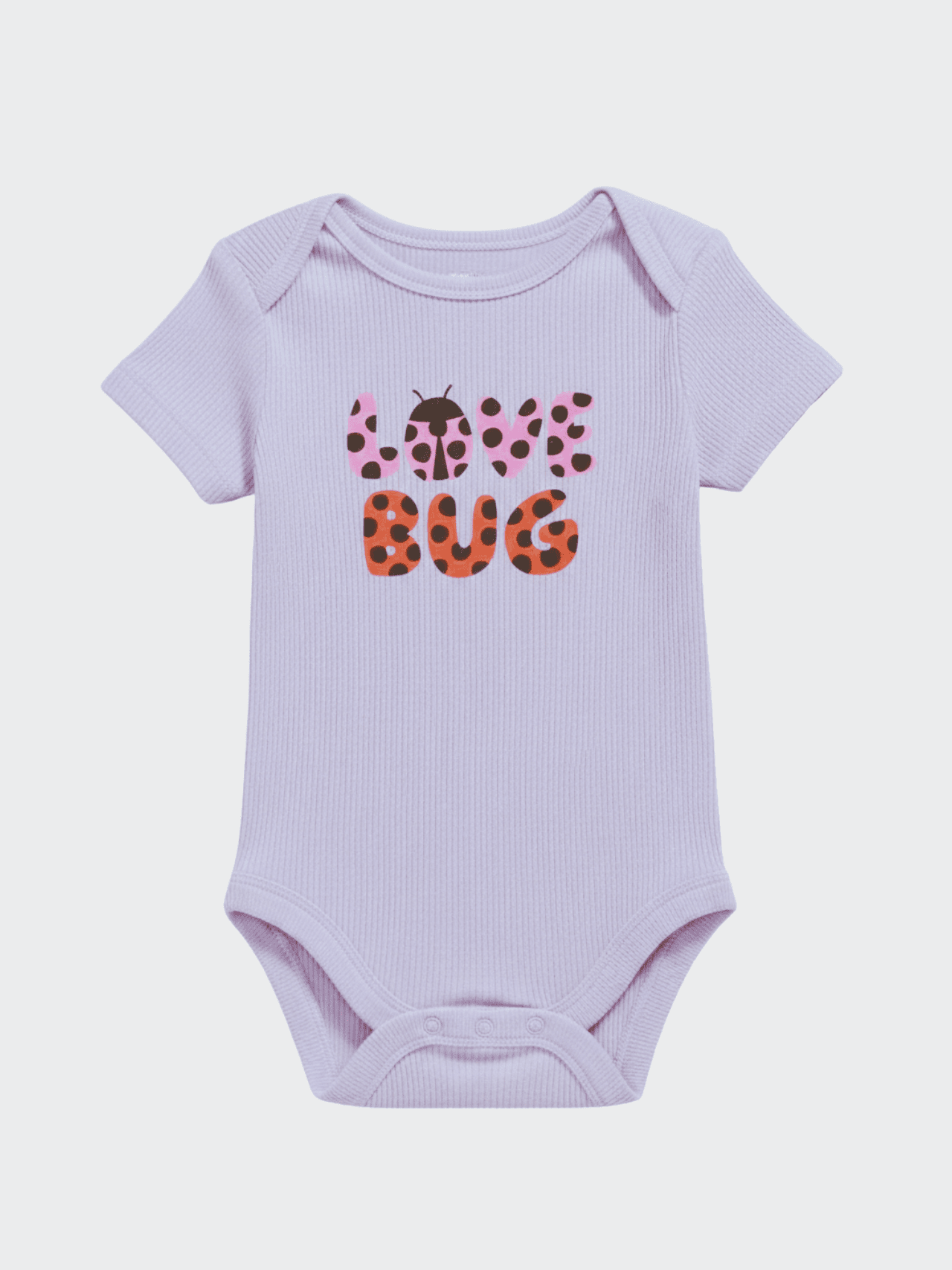 Kids "Love Bug" Ribbed Romper