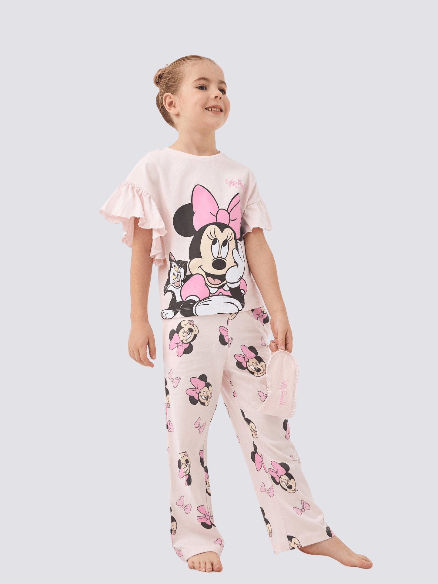 Kids Minnie Mouse Printed T-shirt & Long Pant Set (2yrs - 14yrs)