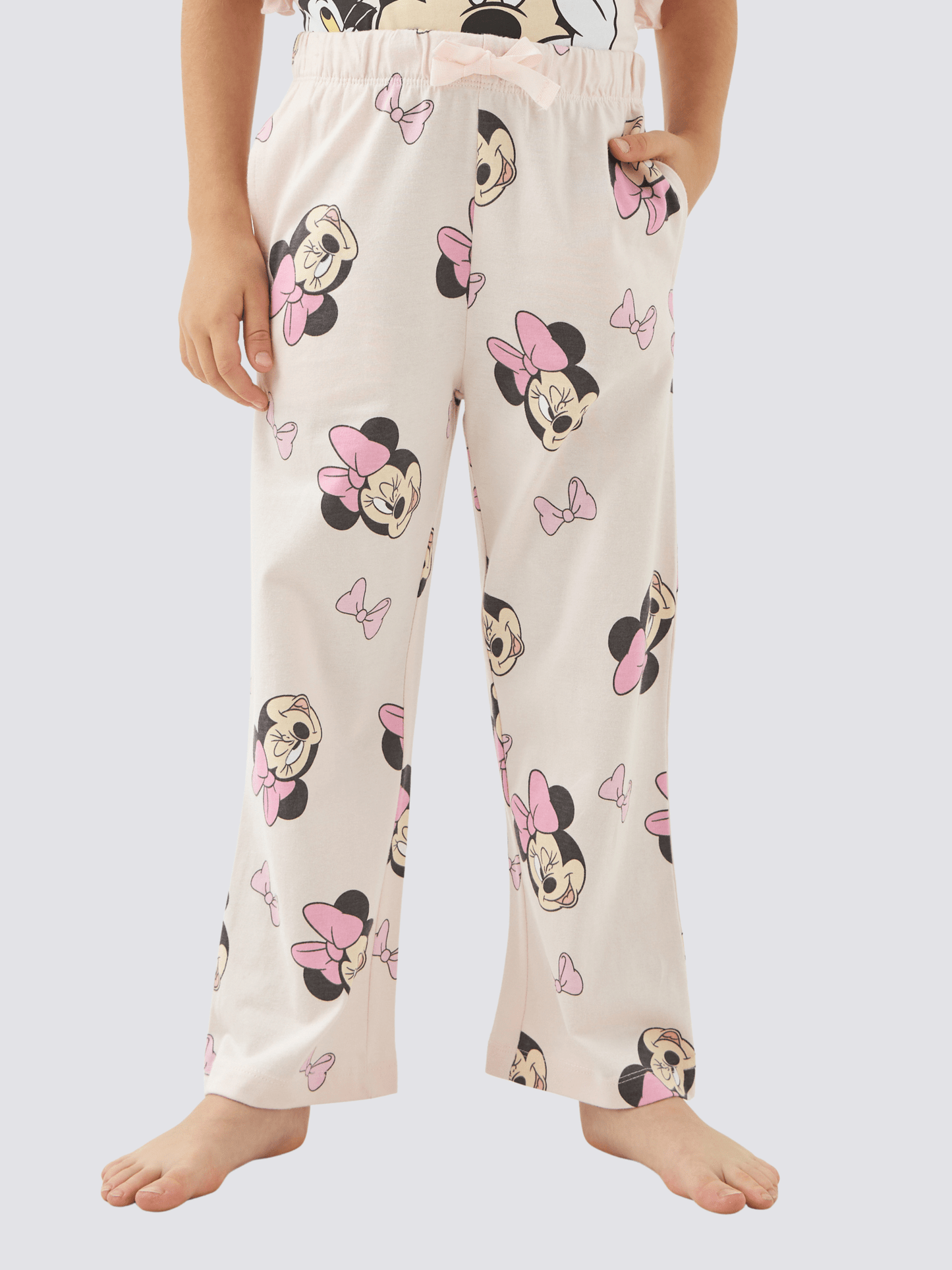 Kids Minnie Mouse Printed T-shirt & Long Pant Set (2yrs - 14yrs)