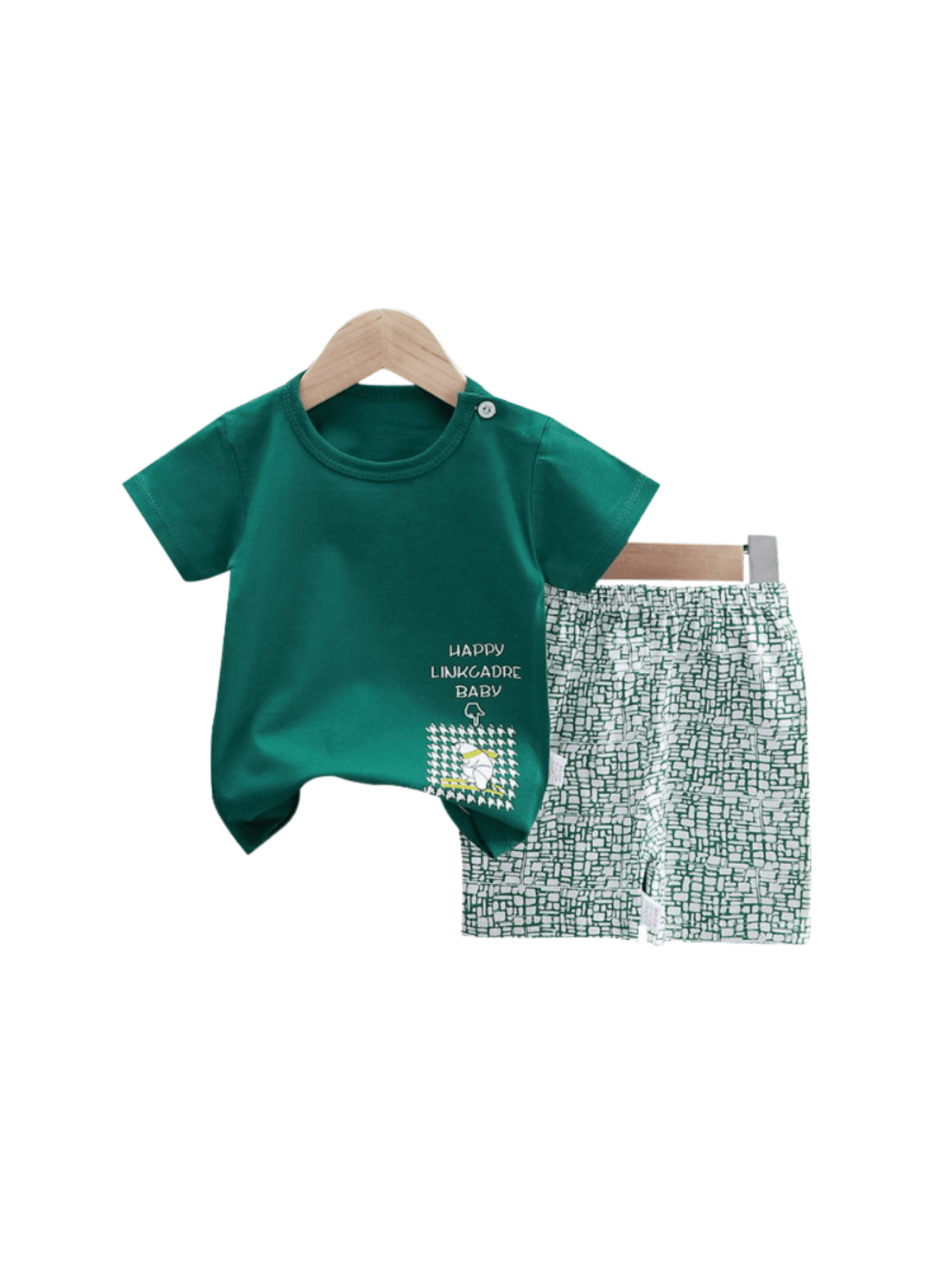 Kids Printed Green Color T-shirt Set (6mths - 12yrs)