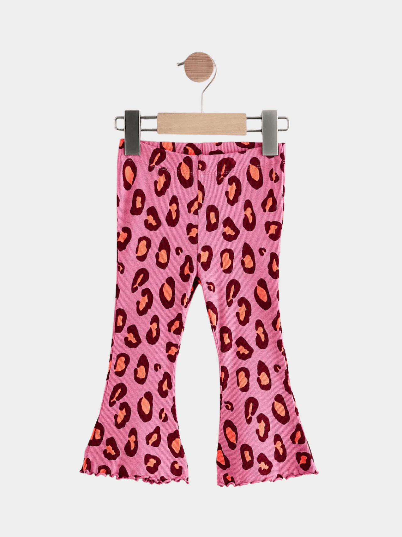 Kids Rose Pink Flared Printed Pant (3yrs - 12yrs)