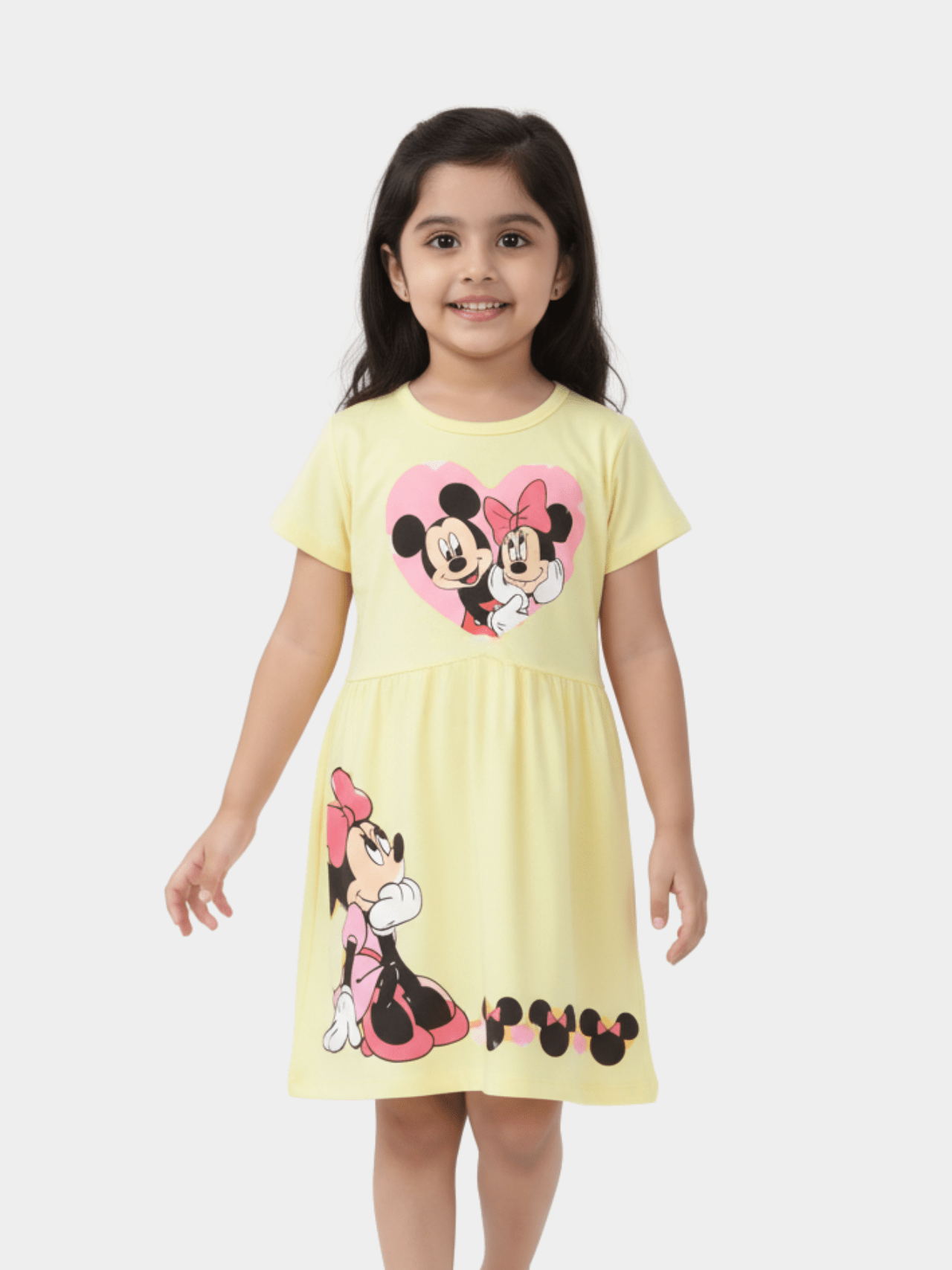 Minnie Mouse Floral Dress For Kid Girl (6mths - 6yrs)