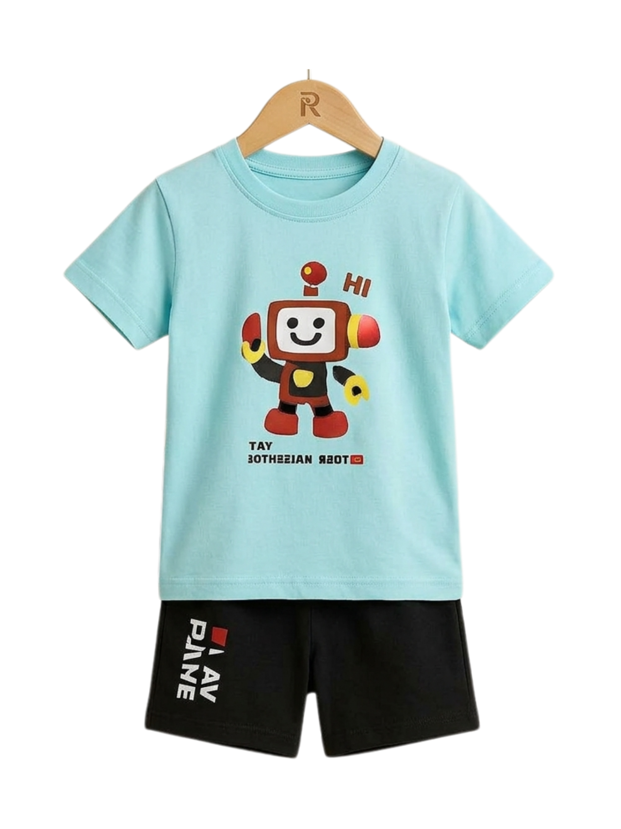 Robot Buddy Print Outfit Set