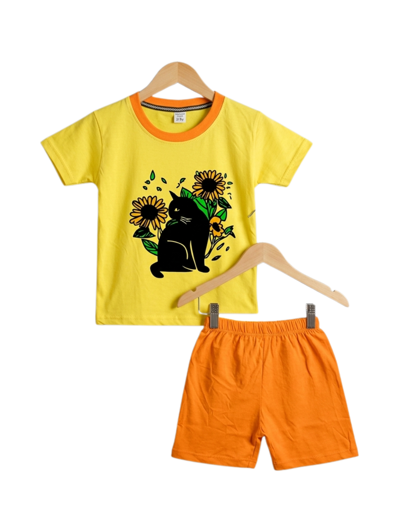 Sunflower Cat Tee Set