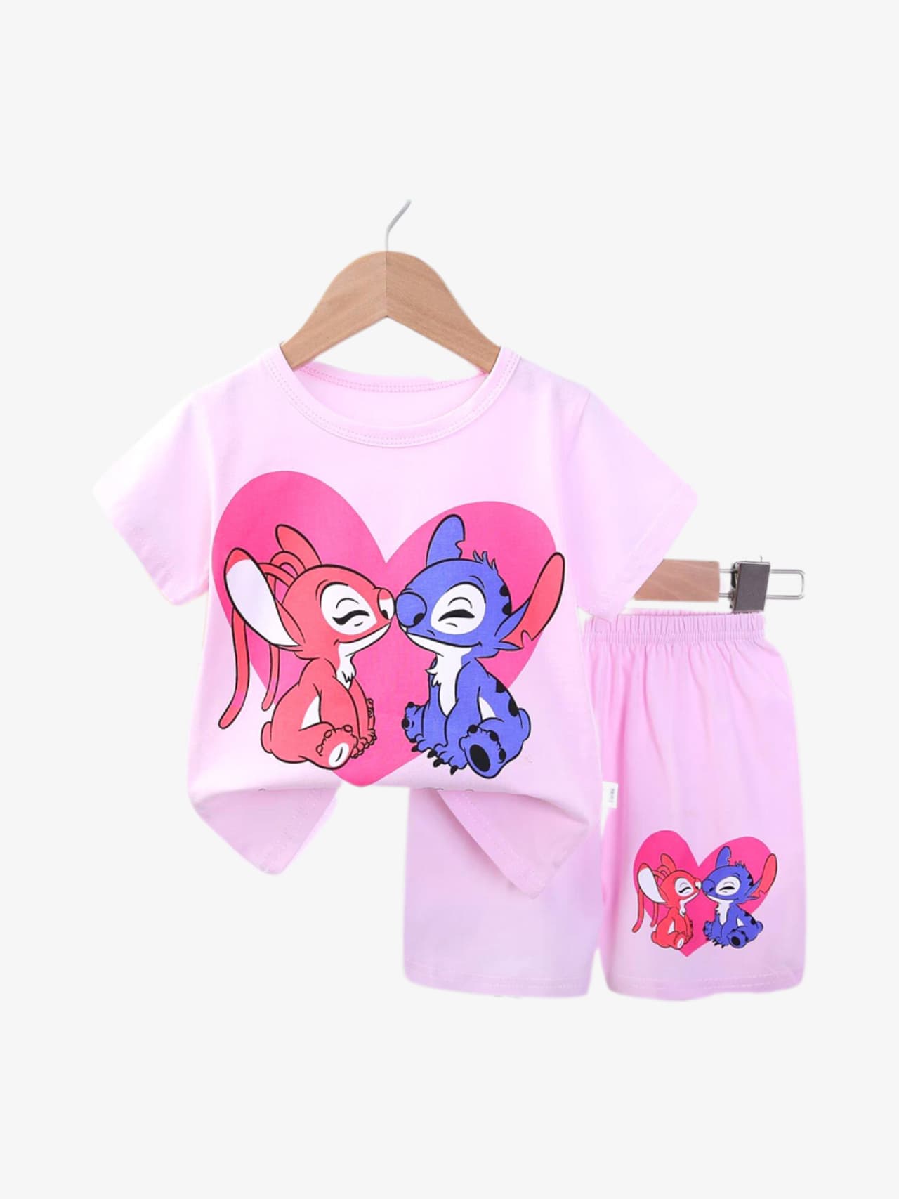 Stitch & Angel Heart T-Shirt Set