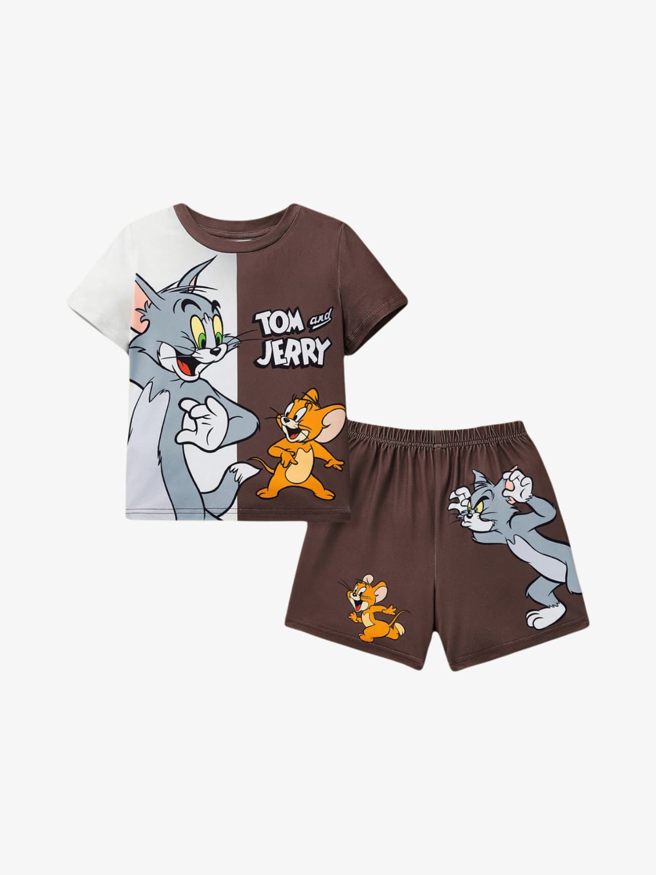 Tom & Jerry Brown T-Shirt Set