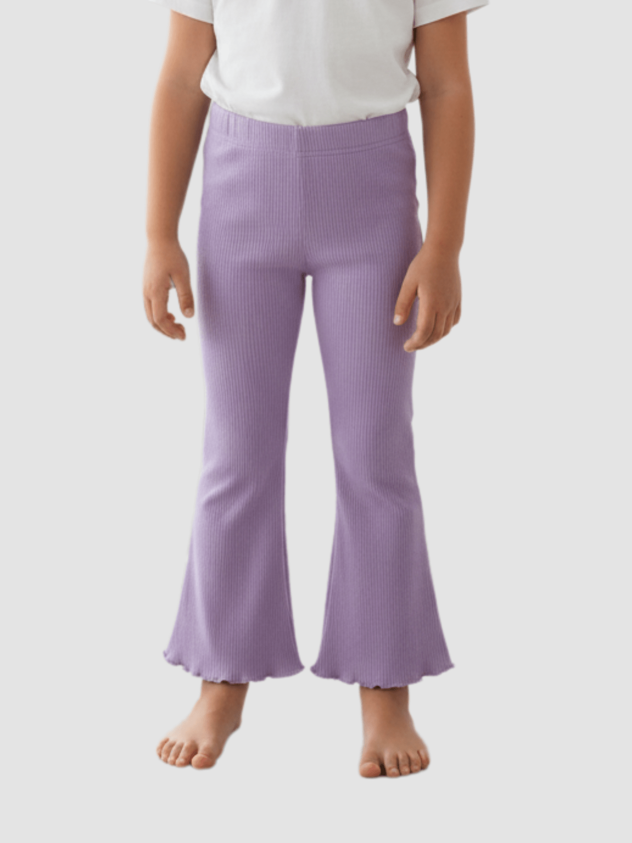 Trendy Lavender Flared Pants for Girls
