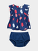 Baby Popsicle Print Flutter Sleeve Top and Bloomer Set