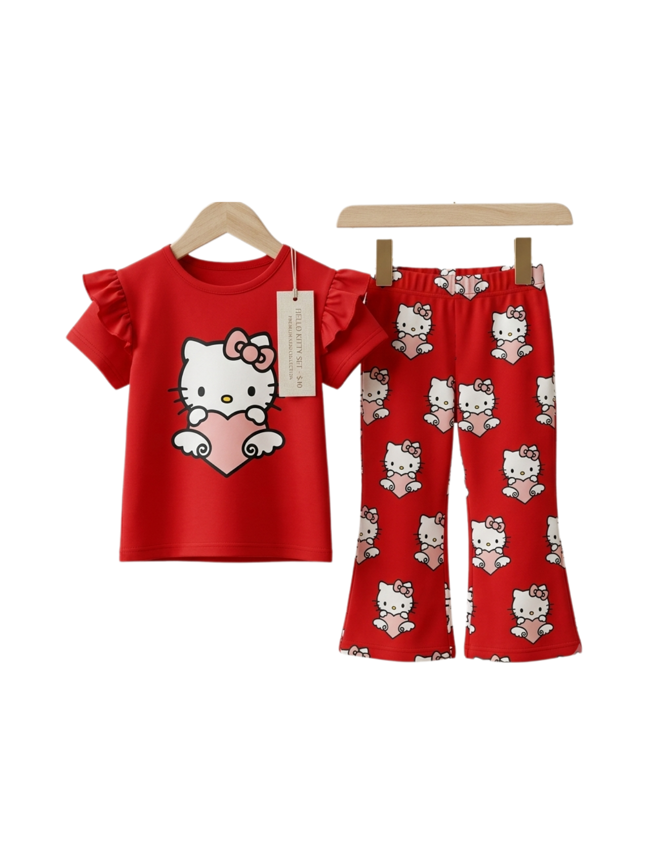 Red Kitty Heart Set