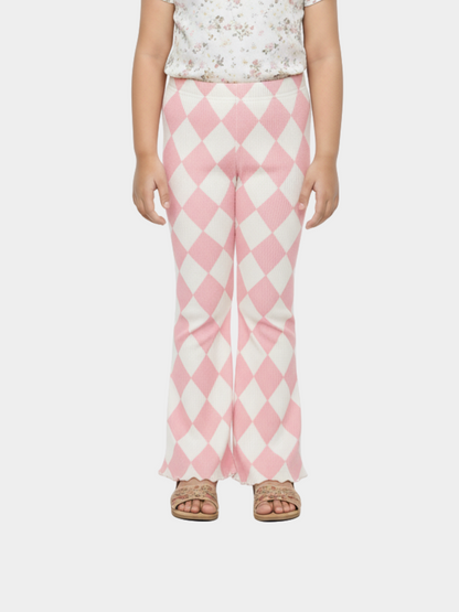 Kids Cream Color Flared Long Pant (3yrs-12yrs)