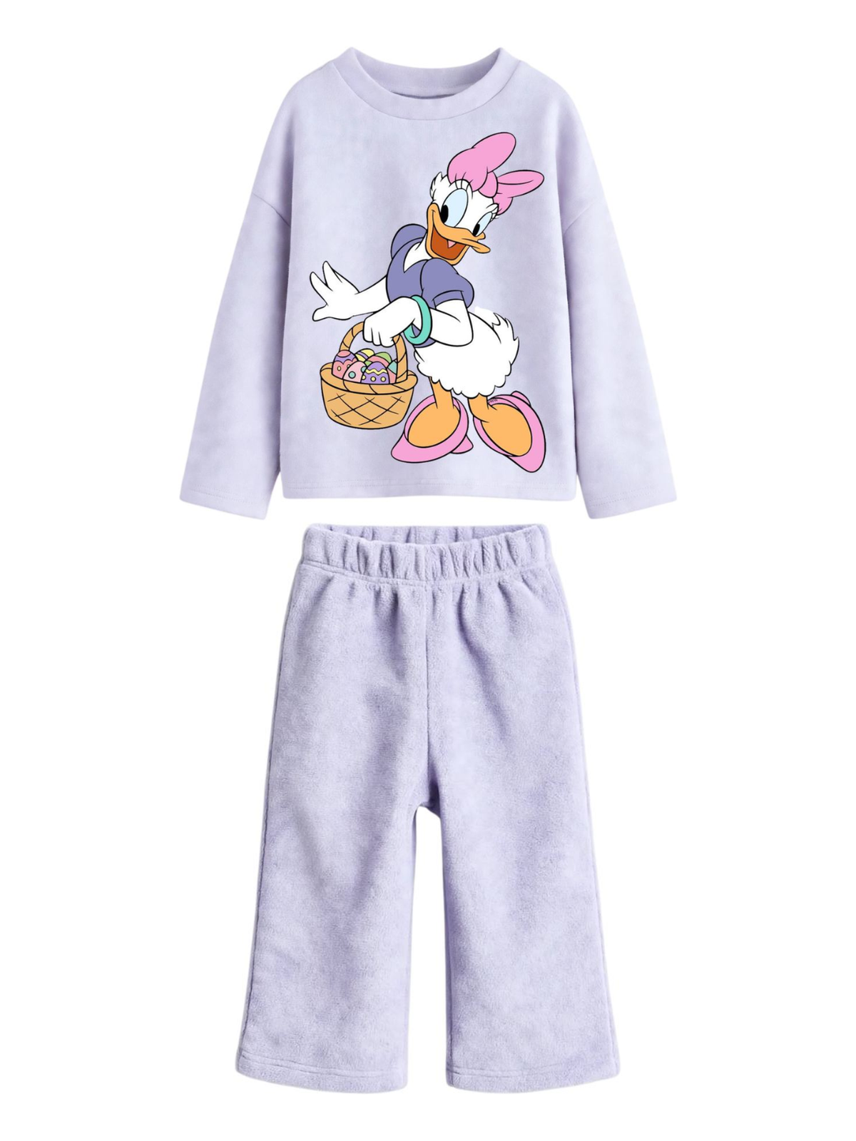 Daisy Duck Easter Basket Sweatshirt & Wide-Leg Pants Set - Lavender (0mths-2yrs)