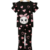 Heart Kitty Black Set