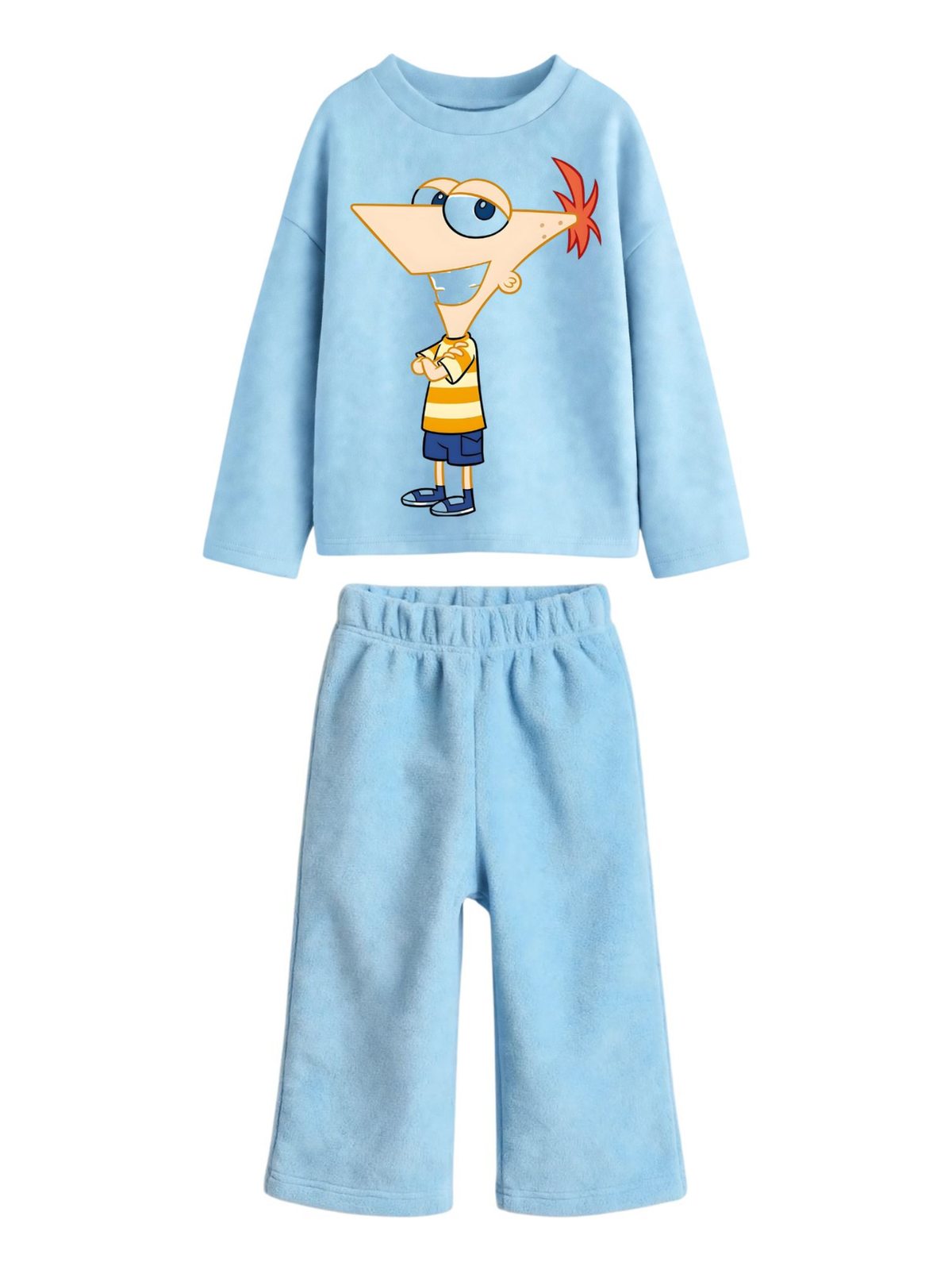 Phineas Sweatshirt & Wide-Leg Pants Set - Sky Blue (0mths-2yrs)